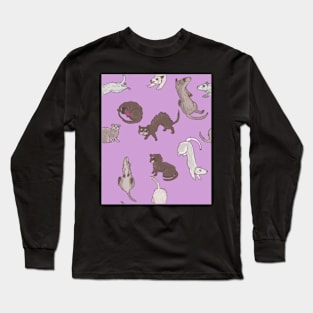 A Mischief of Ferrets Pattern Long Sleeve T-Shirt